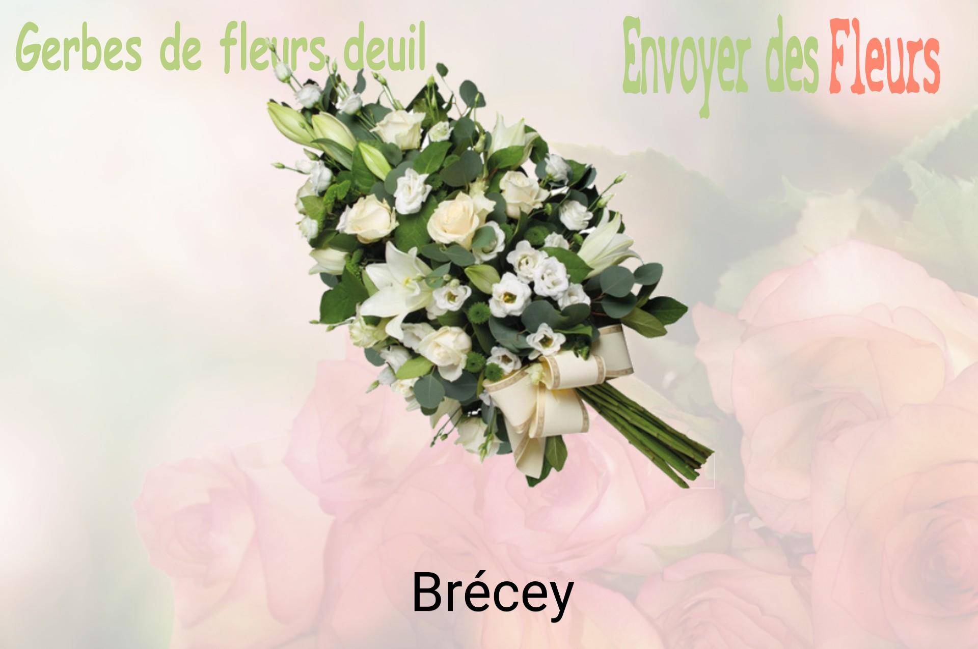 Gerbe de fleurs de deuil livrée à Brécey